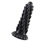 Alien-Inspired Monster Dildo with Anal Beads, Silicone Pleasure Toy for Women, Suction Cup for Hands-Free Action (Black)