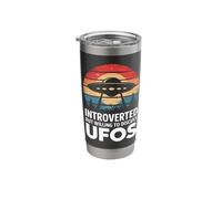 Alien Introverted But Willing to Discuss UFOs Stainless Steel Insulated Tumbler