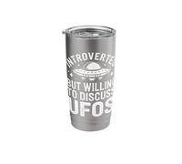 Alien Introverted But Willing to Discuss UFOs Stainless Steel Insulated Tumbler