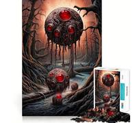 Alien Invasion on Earth Jigsaw Puzzles for Adults 1000 Pieces Brain Power Snug Connection Home Game Perfect Art (38x26cm)