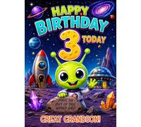 Alien Kids 3rd Birthday Card for Great Grandson