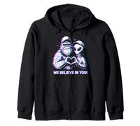 Alien Legend Ufo Vaporwave Affirmation Design Zip Hoodie