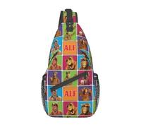 Alien Life Form ALF Meme Collage Sling Bags for Men Sci Fi TV Show Shoulder Chest Crossbody Backpack Cycling Camping Daypack