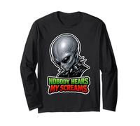Alien Lover Funny Alien Cute Alien Emo Alien Sad Alien Long Sleeve T-Shirt