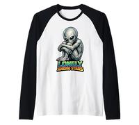 Alien Lover Funny Alien Cute Alien Emo Alien Sad Alien Raglan Baseball Tee