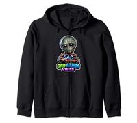 Alien Lover Funny Alien Cute Alien Emo Alien Sad Alien Zip Hoodie