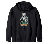 Alien Lover Funny Alien Cute Alien Emo Alien Sad Alien Zip Hoodie