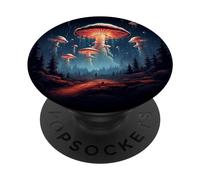 Alien magic mushrooms PopSockets Swappable PopGrip