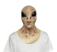 Alien Mask for Adults, Latex Halloween Scary Mask Full Head Cover for Halloween Carnival Party Props (A)