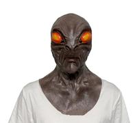Alien Mask for Adults, Latex Halloween Scary Mask Full Head Cover for Halloween Carnival Party Props (D)