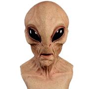 Alien Mask, Full Head Latex Halloween Scary Mask, Realistic Creepy Halloween Masks for Adults Halloween Costume (Skin Color)