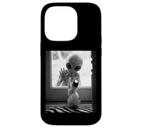 Alien Meet Cat UFO Creepy Aesthetic Cat Lover Men Women Kids Case for iPhone 14 Pro