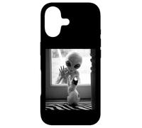Alien Meet Cat UFO Creepy Aesthetic Cat Lover Men Women Kids Case for iPhone 17