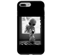 Alien Meet Cat UFO Creepy Aesthetic Cat Lover Men Women Kids Case for iPhone 7 Plus/8 Plus