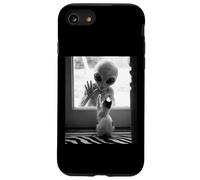 Alien Meet Cat UFO Creepy Aesthetic Cat Lover Men Women Kids Case for iPhone SE (2020) / 7/8