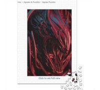 Alien Monster Red Blue 1000 Piece Jigsaw, 52x38cm/1000pcs