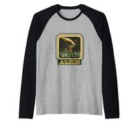 Alien Monster Retro Raglan Baseball Tee
