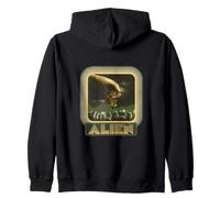 Alien Monster Retro Zip Hoodie