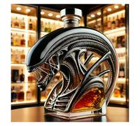 Alien Monster Whiskey Decanter - 10 Oz / 300ML Glass Art Statue Wine Bottle Monsters Glass Whiskey Wine Bottle for Movie Fans and Wine Lovers 3D Thickened Glass Decanter