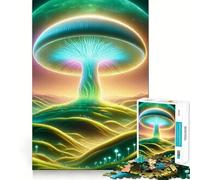 Alien Mushroom Landscape Jigsaw Puzzles for Adults1000 Pieces DownTime Game Calm Daily Fun Challenge Nice Art (38x52cm)