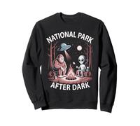 Alien NATIONAL PARK AFTER DARK Bigfoot Campground Nurse Sweatshirt