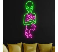 Alien Neon Sign Alien LED Light Alien Cat Neon Light Cat Neon Sign Aesthetic Room Decor Nursery LED Sign Custom Neon Sign UFO Neon Sign