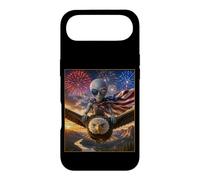 Alien on Bald Eagle & American Flag Glasses UFO Disclosure Case for iPhone Air