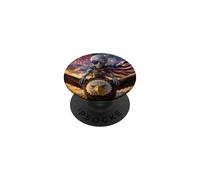 Alien on Bald Eagle & American Flag Glasses UFO Disclosure PopSockets Adhesive PopGrip