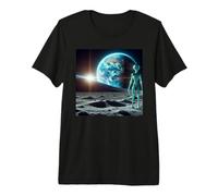 Alien on The Moon Premium T-Shirt