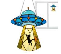 Alien Ornament - 2D Acrylic Hanging Pendant | Room Decoration Cat Pattern Decor For Christmas Tree Window Sill Balcony Home Wall Art Suncatcher Fantasy Space Present