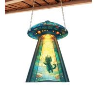Alien Ornament - 2D Acrylic Hanging Pendant | Room Decoration Cat Pattern Decor For Christmas Tree Window Sill Balcony Home Wall Art Suncatcher Fantasy Space Present
