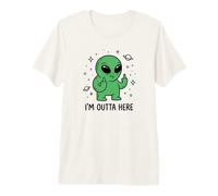 Alien Outta Here Funny Space UFO Sci-Fi Premium T-Shirt