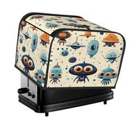 Alien Pattern Bread Toaster Oven Dustproof Cover Heat-Resistant Universal Fits Most Standard 4 Slice Toasters Cloth With Fingerprint Protection