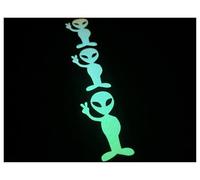Alien Peace Opal Glow in The Dark Sticker (Small) - Peel and Stick!