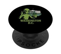 Alien Peace Sign UFO Meme Washington DC Travel PopSockets Adhesive PopGrip