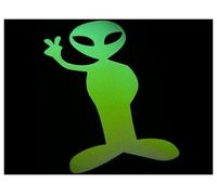 Alien Peace Sunset Opal Glow in The Dark Sticker (Large) - Peel and Stick!