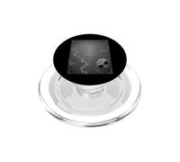 Alien Peeking Above Coastal UFO Mystery Scene PopSockets PopGrip for MagSafe
