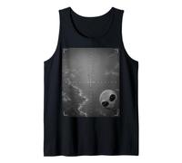 Alien Peeking Above Coastal UFO Mystery Scene Tank Top