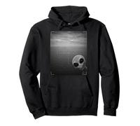 Alien Peeking Above Ocean UFO Tracking Scene Pullover Hoodie