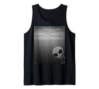 Alien Peeking Above Ocean UFO Tracking Scene Tank Top