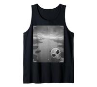 Alien Peeking During Lake UFO Radar Search Tank Top