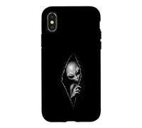 Alien Peeking From The Shadows Mysterious Visitor Case for iPhone X/XS