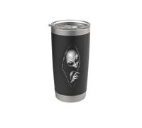 Alien Peeking from The Shadows Mysterious Visitor Stainless Steel Insulated Tumbler