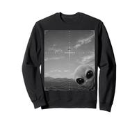 Alien Peeking Into UFO Tracker Desert Encounter Sweatshirt