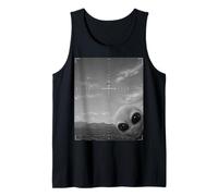 Alien Peeking Into UFO Tracker Desert Encounter Tank Top