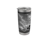 Alien Peeking Through Storm Clouds UFO Mystery Stainless Steel Insulated Tumbler