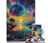 Alien Planet 1000 Piece Jigsaw Puzzle for Adults Teens,Brain Intelligence Challenge Addictive Toys for Home Decoration (75x50cm)