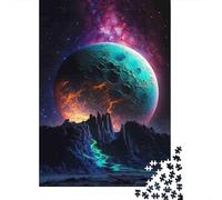 Alien Planet 1000 Piece Jigsaw Puzzle Paper Jigsaw Puzzle for Adults Purple Star Sky Focus Booster Family Relax Decoration Gift 70x50cm/1000pcs