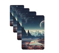 Alien Planet Car Air Fresheners Cards Set of 4 Pieces Personalized Car Fresheners Gifts for Men Women Auto Aromatherapy Tablets Hanging Scented Cards for Wardrobe Bathroom