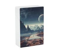 Alien Planet Cigarette Case for Regular King Size 85mm 20 Capacity Push to Open Hard Shell Cigarette Box Portable & Waterproof Cigarettes Case for Men Women Pocket Cigarettes Holder, Cig Accessories